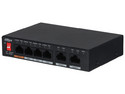 Switch No Administrable Dahua DH-PFS3006-4ET-60-V2, 6 Puertos 10/100 Mbps, 4 Puertos PoE, 60W, L2. Color Negro.
