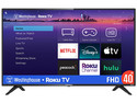 Televisión Westinghouse WR40FE2520 LED Smart TV de 40", Resolución 1920 x 1080 (Full HD 1080p), 60 Hz, Sistema RokuTV. Color Negro.