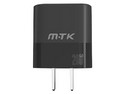 Cargador de Pared MTK 0054812 de 20W, Incluye cable USB Tipo C. Color Negro.
