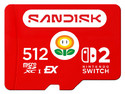 Memoria MicroSDXC SanDisk Express de 512GB, Para Nintendo Switch 2. Color Rojo.