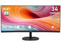 Monitor Curvo IPS MSI PRO MP341CQ E12 de 34", Resolución 3440 x 1440, 1 ms 120 Hz. Color Negro.