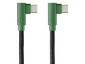 Cable Trenzado Hune AT-ACC-CA-353-BOS-1M, Conector USB-C a USB-C (M-M), Carga Rápida, 1m. Color Verde.