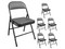 PAQUETE CON 6 Silla acojinada MODAMOB VC188 plegable, 45cmx 45cmx88cm, tubo 22mmx0.8mm, metalica, color negro, 120kg