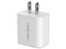 Cargador de Pared Foxbox Flux PD20W de 20W, Tipo I (en V), USB Tipo C y USB Tipo A, 20W. Color Blanco.