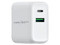 Cargador de Pared Foxbox Flux PD20W de 20W, Tipo I (en V), USB Tipo C y USB Tipo A, 20W. Color Blanco.