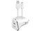 Cargador de Auto HyperGear 16026, 2 Puertos USB Tipo A, Incluye Cable USB Tipo C de 90cm, Color Blanco.
