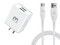 Cargador de Viaje 2 en 1 MYBAT, Dual, Cable USB-A a USB-C, 10.5W, Color Blanco.
