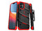 Funda ZIZO Bolt para iPhone 12 Mini con mica de pantalla. Color Negro/Rojo.
