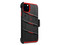 Funda Zizo Bolt con clip para iPhone 11 Pro MAX, Color Negro/Rojo.