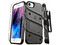 Funda ZIZO Bolt para iPhone SE2/8/7/6s/6 con clip, incluye mica protectora. Color Gris/Negro.
