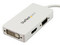 Adaptador Mini DisplayPort a VGA DVI y HDMI - Convertidor MiniDP todo-en-uno para MacBook - Blanco