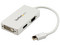 Adaptador Mini DisplayPort a VGA DVI y HDMI - Convertidor MiniDP todo-en-uno para MacBook - Blanco