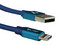 Cable Lightning de 8 Pin a USB A 2.0 para iPod, iPhone y iPad, 1m. Color Azul