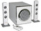 Bocinas Perfect Choice 2.1, 1000 Watts PMPO, Subwoofer de madera, control remoto con cable. Ideales para iPod