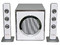 Bocinas Perfect Choice 2.1, 1000 Watts PMPO, Subwoofer de madera, control remoto con cable. Ideales para iPod