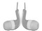 Audífonos internos con micrófono Easy Line, 3.5mm. Color Gris/Blanco.