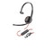 Audífonos Monoaural Poly Black Wire 3210 con Micrófono, USB-C, USB. Color Negro.