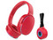 Audífonos Tipo Diadema y Bocina HyperGear Essentials Duo 15863, 5W, Bluetooth, IPX4, LED. Color Rojo.