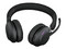 Audífonos con Micrófono Jabra Evolve2 65 MS Stereo, Bluetooth, USB-C, certificados para Microsoft Teams y Skype Empresarial. Color Negro.