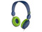 Audífonos tipo diadema NACEB NA-0313A con micrófono, frecuencia 20Hz-20000Hz, 3.5mm, Color Azul con Verde.