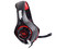 Audífonos Gamer Necnon NBHG-VIPER, 3.5mm, Cable de 2m, Luz LED. Color Negro/Rojo.