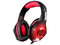 Audífonos Gamer Necnon NBHG-VIPER, 3.5mm, Cable de 2m, Luz LED. Color Negro/Rojo.