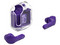 Audífonos Inalámbricos Perfect Choice PC-117025, Bluetooth, Modo TWS, Color Morado.