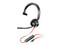 Audífono Monoaural tipo Diadema con Micrófono Poly Blackwire 3310, USB-C, Adaptador USB-A. Color Negro.