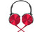 Audífonos con micrófono SONY Extra Bass XB450AP, respuesta de frecuencia 5–22000 Hz. Color Rojo.