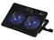 Base ventilada Brobotix, con iluminación integrada y ángulo ajustable, ideal para laptops.