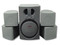 Bocinas Stereo SubWoofer ALASKA 780W PMPO, Color GRIS