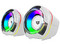 Bocinas Balam Rush Glimm Penta BG545, Bluetooth, USB Tipo A, Iluminación RGB, Color Blanco.