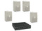 Kit de Audio Bosch, Amplificador 120W, Cuatro Bocinas de 30W, Color Blanco.