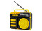 Radio retro Dolphin RTX-10, Bluetooth, USB, Auxiliar. Color Amarillo.