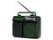Radio retro Dolphin RTX-10, Bluetooth, USB, Auxiliar. Color Verde.