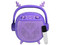 Bocina Vorago BSP-205, con Bluetooth, microSD, USB y entrada de 3.5 mm, micrófono integrado, modos de voz, color púrpura.