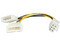 Cable adaptador de alimentación molex a PCI express de 6 pines para tarjeta de video, 15cm.