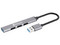 Hub USB BRobotix de 4 Puertos USB 3.0, Cuerpo de Aluminio, Color Plata.