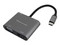 Adaptador Hub Concentrador USB-C a HDMI, VGA, USB y PD.