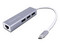 Adaptador Hub Batauro de USB-C a USB 3.0 y LAN, Color Gris.