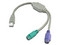 Cable convertidor Brobotix 000897 de USB a PS/2 (M-H), 22cm. Color Gris.