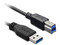 Cable Para Impresora Brobotix de USB A (macho) a USB tipo B (macho) de 30 cm, color negro.