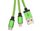Cable USB Tipo Llavero BRobotix 170317V de USB 2.0 a Micro USB y Lightning (M-M), 12cm. Color Verde.