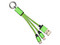 Cable USB Tipo Llavero BRobotix 170317V de USB 2.0 a Micro USB y Lightning (M-M), 12cm. Color Verde.