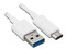 Cable Brobotix de USB 3.0 a USB-C de 3 metros, color blanco.