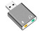 Convertidor BRobotix de USB 2.0 a 3.5mm, Audio y Micrófono, Color Gris.