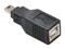 Adaptador Mini-USB (Macho) a USB-B (Hembra).