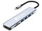 Hub USB 7 en 1 BRobotix 406979, USB Tipo C a USB Tipo A 3.0, USB Tipo C, HDMI a  4K a 30Hz, Micro SD, Tarjeta TF, Color Gris.