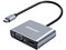 Docking Station BRobotix 4 en 1 6000687 con Puertos de USB Tipo-C a USB A, USB Tipo C (Hembra), HDMI, VGA, Color Plateado.