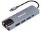 Docking Station BRobotix 5 en 1 6000694 con Puertos de USB Tipo-C a USB A, USB Tipo C (Hembra), HDMI, RJ-45, Color Plateado.